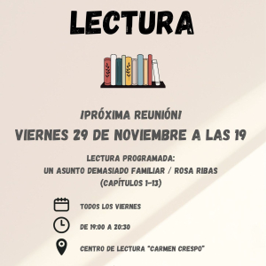 Club de lectura, viernes 29 de noviembre